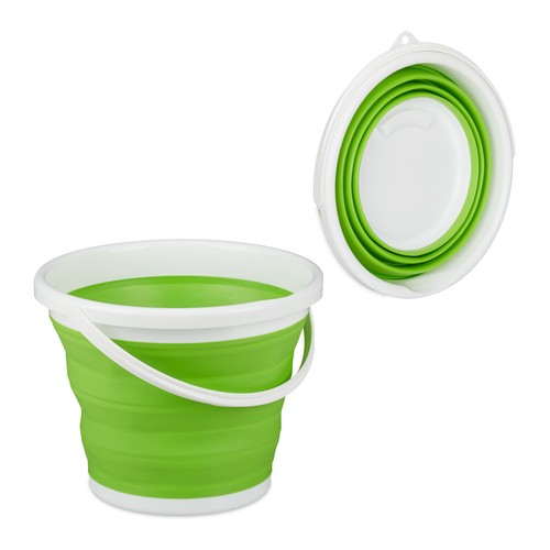 Secchio pieghevole verde